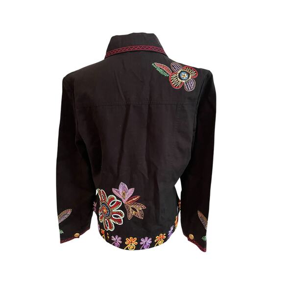 Vtg. BEREK Hysteric Glamour Artsy Jacket Blazer Womens‎ M Embroidered Beaded - Picture 4 of 9